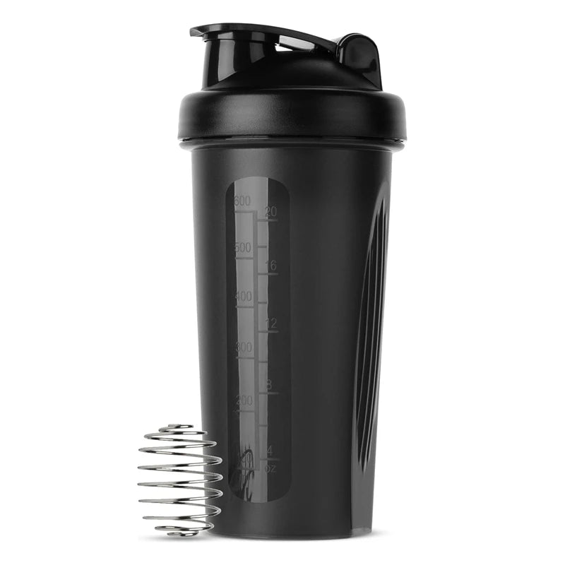 Premium 600ml Protein Shaker Bottle - 20oz Portable Fitness Solution for Athletes and Health Enthusiasts
