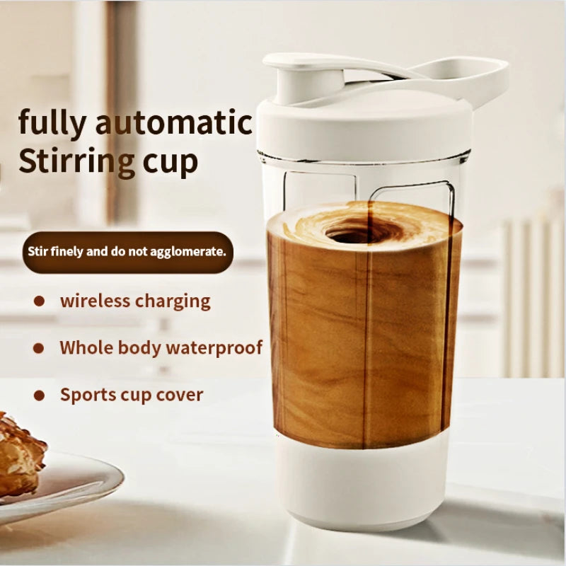 Self-Stirring Rechargeable Shaker Cup for Protein and Meal Replacement Drinks - Portable Mixing Solution
