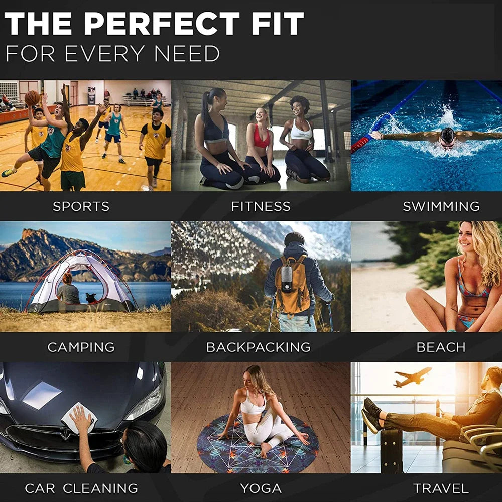 Premium Quick-Drying Microfiber Towel for Sports and Outdoor Use - Ultra-Absorbent and Compact Design